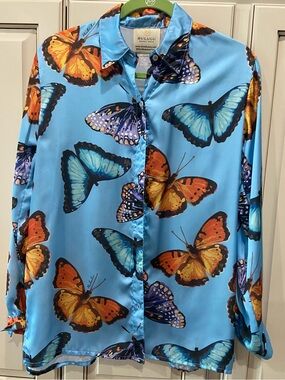 Bululu Fly Me Away Blouse BUTTERFLY